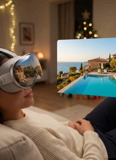 VR view of hotel pool